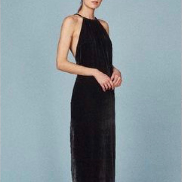 Reformation Irving Dress Velvet High Neck - Picture 3 of 7